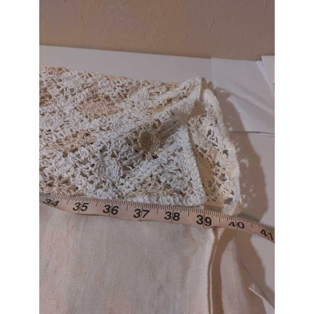 Steve Madden Crochet Detail Kimono Duster One Size Fits L to 2x Coastal Resort - Picture 5 of 8